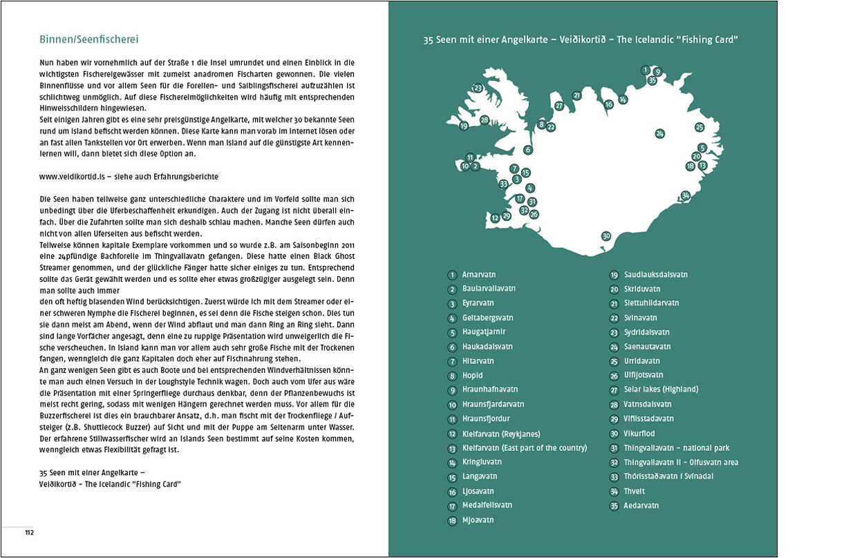 Erdgeschoss Grafik | Esther Gonstalla | Buchgestaltung | Island – Fliegenfischen auf Lachs und Co